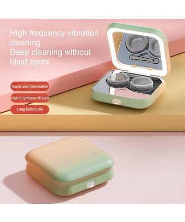 Portable Contact Lens Cleaning Case & System | 360-Degree Cleaner with LED Mirror & Tweezers - Deep Clean & Multicolor Options - Buy Online on GoSupps.com