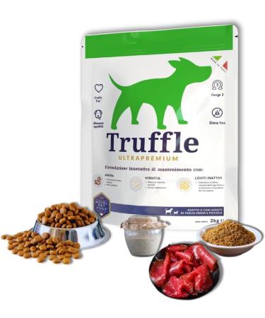 Novel Pet Food Truffle Ultrapremium Duck Dry food for adult dogs gluten free with duck larvae meal pure and refined shreds salmon oil 2 kg size