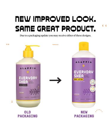 Alaffia Everyday Shea Body Lotion - Moisturizing Support for Normal to Very Dry Skin - Shea Butter and Lemongrass - Fair Trade Lavender - 32 Fl Oz (2 Pack) - Buy Online on GoSupps.com