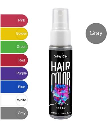 Hair Color Spray Temporary Hair Dye Hair Dye Hair Unisex DIY Hair Color Spray Dye Mist Disposable Nourishing Temporary Modeling Salon (gray) - Buy Online on GoSupps.com