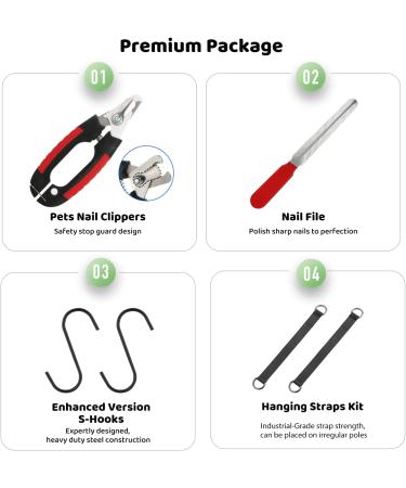 Guzekier Pet Cat Grooming Hammock Harness & Sling for Cats & Dogs | Nail Covers & Clippers Trimmer | Nail File for Small Pets Under 10lb - Buy Online on GoSupps.com