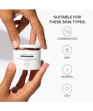 DRMTLGY Microdermabrasion Facial Scrub and Face Mask. Non-Abrasive Face Exfoliator Improves Acne Scars Blackheads Pore Size and Skin Texture (2 oz (Pack of 2)) - Buy Online on GoSupps.com