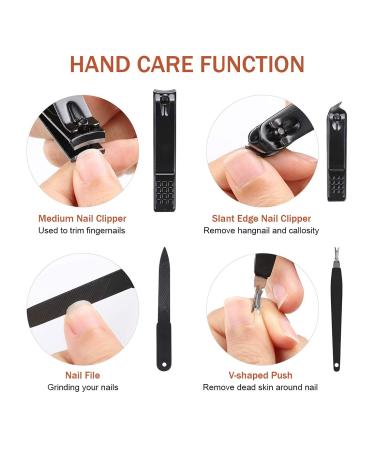 Jomverl Professional Manicure and Pedicure Kit - 16-in-1 Nail Care Tools with Leather Travel Case for Men and Fathers - Buy Online on GoSupps.com