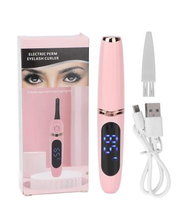 Heated Eyelash Curler Handheld Electric Eyelash Curler with LCD Display 3 Temperature Gears USB Rechargeable Lash Curler for Women and Girls Long Lasting Naturally Eyelashes(#1)
