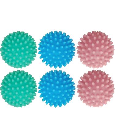 Dryer Balls Laundry Reusable Dryer Balls Anti Static Dryer Drying Balls for Laundry Clothes Fabrics Reduce Wrinkles 2.5 in (Set of 6) (Mix)