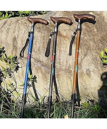 Telescopic Non Slip Crutches Carbon Fiber Wood T Handle Walking Sticks For Tourism Cane Trekking Nordic Walking Pole Hiking Crutches Ultralight Only 219G rollator walker Durable Mobility Aid for Arth - Buy Online on GoSupps.com