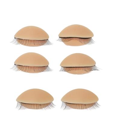 Buy Reusable Silicone Eyelids with Eyelashes - 3 Pairs for Beauty Salons & Novices | Skin Color | International Shipping - Buy Online on GoSupps.com