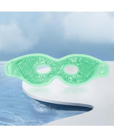Harilla Cold Cooling Eye Mask with Eyelashes - Soothing Hot & Cold Compress for Sleep Relaxation & Eye Care - Green - Buy Online on GoSupps.com