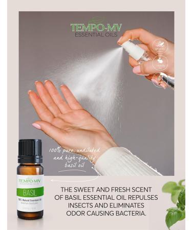 Organic Basil Oil - 100% Pure & Natural Therapeutic Quality for Aromatherapy & Body Care (10ml) - Buy Online on GoSupps.com