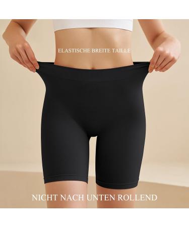 Simiya Women's High Waist Cycling Pants - 4-Pack Breathable Shorts for Summer | Black White Beige Pink | Ideal for Under Dress - Size M - Buy Online on GoSupps.com