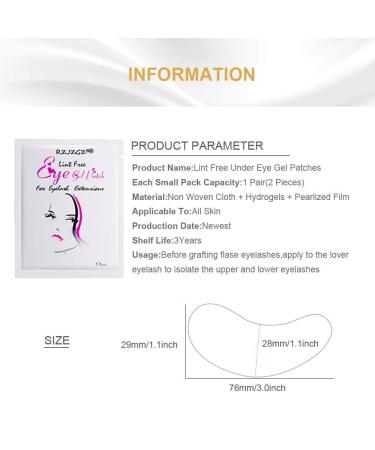 Lint Free Under Eye Gel Pads for Eyelash Extensions - 200 Pack - Buy Online on GoSupps.com