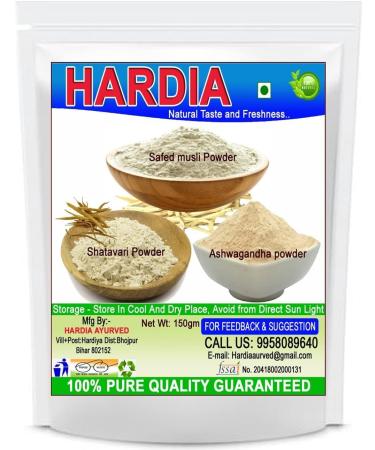 Yang Yang Hardia Ashwagandha Safed Musli Shatavari Churan Poudre 150 g Combo Lot of 2.