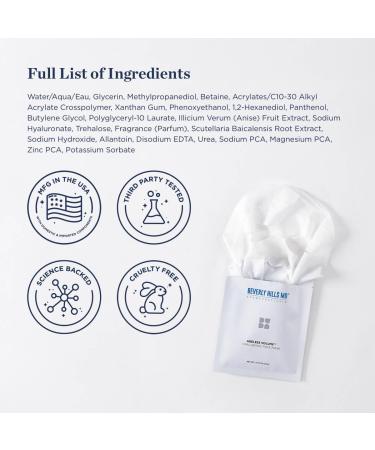 Beverly Hills MD Ageless Volume Hyaluronic Face Mask- Reduce Appearance of Wrinkles Anti Aging Formula for Plump Moisturized Skin- 8 Pack- Hydrating & Firming Gentle Sheet Mask - Buy Online on GoSupps.com