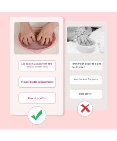 G n rique Bol Trempage pour Ongles Bassin de Manucure pour Salon Bol de Trempage en Silicone pour D capage de Ongles pour Femmes et Filles Maison Voyage Spa Salon Rose - Buy Online on GoSupps.com