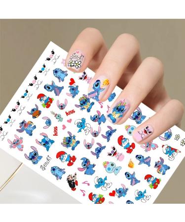 Cute Cartoon Nail Art Stickers - 8 Sheets 3D Self Adhesive Kawaii Designer Decals for Acrylic Nails - DIY Manicure Decorations for Women and Girls - Buy Online on GoSupps.com