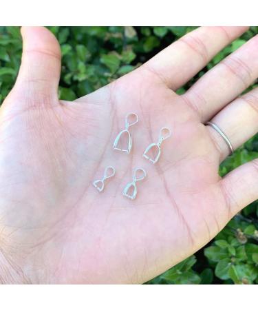 20pcs Adabele 925 Sterling Silver Pendant Pinch Bail 13mm Clip Connector for Jewelry Making - SS73-3 - Buy Online on GoSupps.com