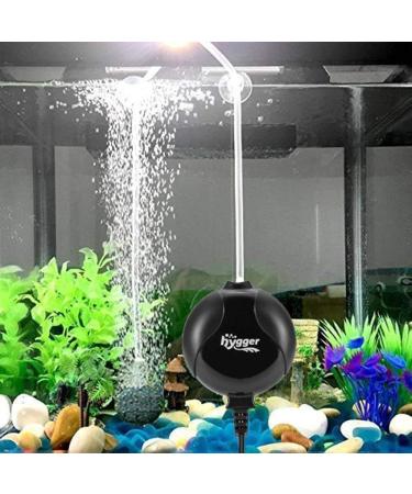 Hygger Quiet Aquarium Oxygen Pump - Ultra Quiet 33dB | 1.5W Power | 420ml/m | Ideal for Fish Pools & Nano Aquariums - Black - Buy Online on GoSupps.com