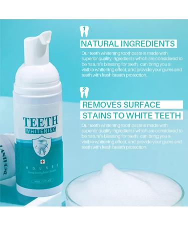 Teeth Whitening Mousse Foam - Fresh Breath Oral Care Toothpaste - Buy Online on GoSupps.com