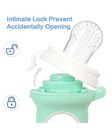 Buy 2 Silicone Fruit Teats for Baby & Toddler | Pacifier Teething Ring for Puree & Vegetables - Green - Buy Online on GoSupps.com