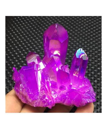 Natural Crystal Rough Crystal Electroplate Fuschia Aura Quartz Crystal Cluster Natural Stones and Minerals for Home&Wedding Decoration