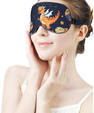 Buy Cartoon Dinosaur Sleeping Mask - Soft Adjustable Light-Blocking Eye Cover for Sleep - Cute Dino Design for All Ages - Buy Online on GoSupps.com