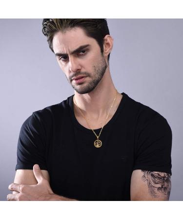 Prosteel Urn Chain Personalized Cross Maria Life Tree Necklace - Memorial Ash Pendant with Stainless Steel/18k Gold 55cm/50cm Chain - Buy Online on GoSupps.com