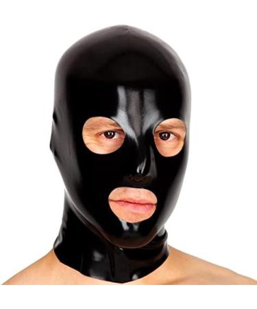 Red Latex Hood with Zipper - Eye Nose & Mouth Holes - 0.6mm Rubber | International Shipping - Buy Online on GoSupps.com