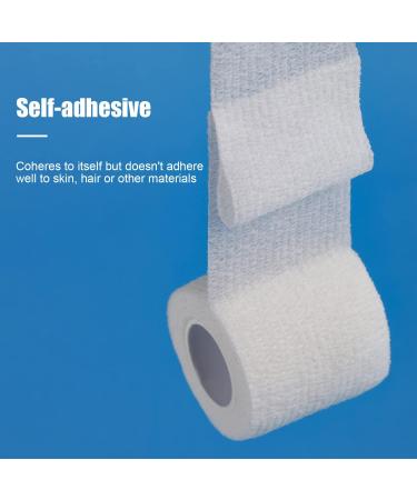 6 Rolls Self Adherent Cohesive Bandages 5cm x 4.5m - Non-Woven Wrap for Wrist, Finger, Vet, Medical, Football & Sports - White - Buy Online on GoSupps.com