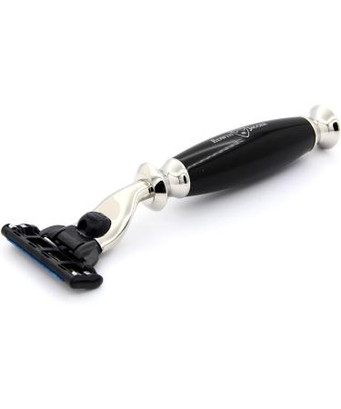 Edwin Jagger S81M586BAMZ Classic Ebony & Nickel Shaving Set | Pure Badger Brush Razors & Bowl for Men & Women - Premium Shaving Essentials - Buy Online on GoSupps.com