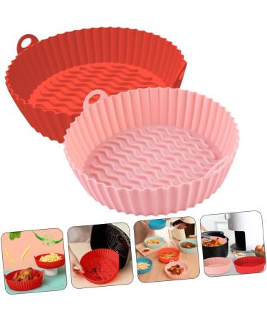 LABRIMP 2pcs Fryer Pan Silicone Baking Pans Air Fryer Rotisserie Airfryer Basket for Oven Non Stick Supplies - Buy Online on GoSupps.com