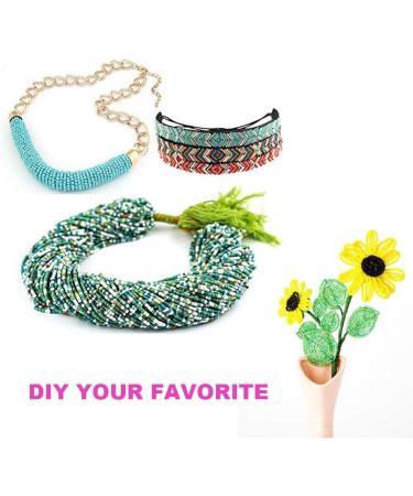 EuTengHao Glass Seed Beads Kit - 14400pcs, DIY Jewelry Making Supplies with 0.5mm string - 24 Colors - Buy Online on GoSupps.com
