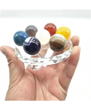 Natural Crystal Rough Ornament 15-25mm Natural Agate Crystal Ball Sphere Seven Star Array for Decorate 1 Set for Fengshuifor Fengshui Decoration Gift Decoration 1set - Buy Online on GoSupps.com