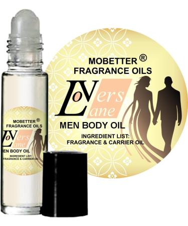 MOBETTER FRAGRANCE OILS Lovers Lane Men Cologne Body Oil 1/3 oz roll on Glass Bottle