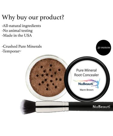 NuBeauti Hair Root Touch Up Powder - 11 Shades - Zero Fragrance - Talc & Paraben Free - Warm Brown - Buy Online on GoSupps.com