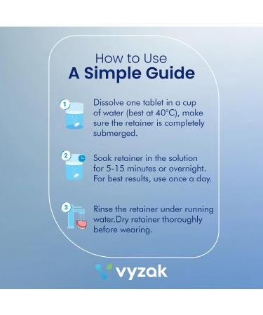 Retainer Cleaner Tablets (30 Pack) - Fast Acting Mint Flavor Odor & Plaque Removing Dental Cleaner for Retainers Mouth Guards & TMJ Devices - Buy Online on GoSupps.com