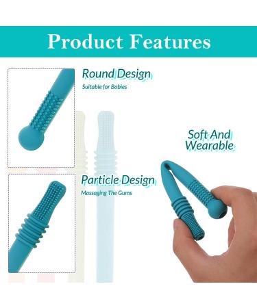 Buy Baby Bite Tube & Soft Food Silicone Toy for Toddlers | Sensory Exploration & Teething Relief - 0-6 Months (Blue & Pink) | International Shipping - Buy Online on GoSupps.com