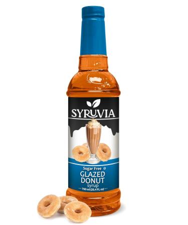 Syruvia Sugar-Free Glazed Donut Coffee Syrup - 25.4 fl oz Premium Coffee Flavoring Syrup - 0 Calorie- Kosher Coffee Syrups Gluten Free Perfect for Drinks Soda Shakes Desserts and More.