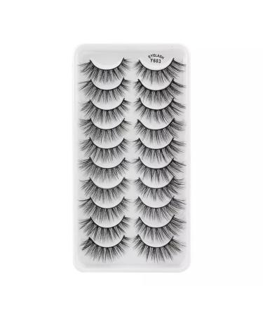 Enhance Your Natural Beauty with Stunning False Eyelashes Wispy 10 pairs 3D