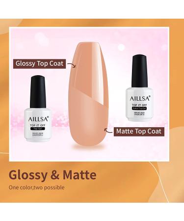 AILLSA 3PCS Base and Top Coat Set - No Wipe Matte & Mirror Gloss | Long-Lasting Gel Nail Polish | UV LED Soak Off | Nail Art DIY - Buy Online on GoSupps.com