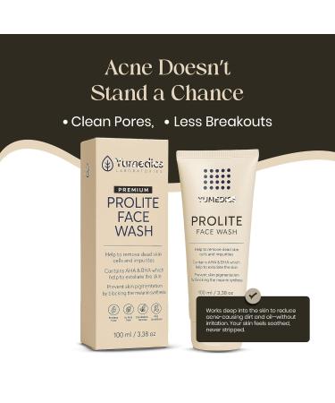 Revitosin Prolite Face Wash | 100ml AHA & BHA Facewash for Oily Dry & Normal Skin | Gently Cleanses Refreshes & Brightens | Suitable for All Skin Types - Buy Online on GoSupps.com