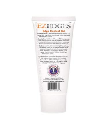 EZEDGES Extra Strong Hold Edge Control Gel with Coconut Oil - 1.41 oz | Best for Sleek Hairstyles | International Shipping Available - Buy Online on GoSupps.com