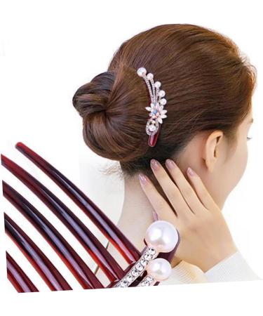 Seven- Hair Comb Bride Hair Accessories Hair Accessories for Bride Rhinestone Hair Accessories Bridal Hair Comb Bride Hair Side Comb Wedding Rhinestones Pearl Rhinestone - Buy Online on GoSupps.com
