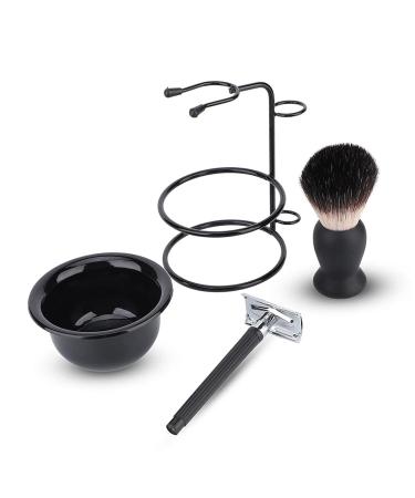 Professional Manual Shaving Set for Men - Safe Beard Care Tools Razor Brush Stand & Mustache Shaving Accessories | International Shipping Available - Buy Online on GoSupps.com