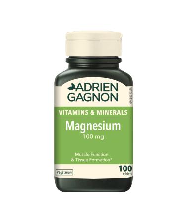 Adrien Gagnon - Magnesium 100mg - For Muscle and Bone Health - 100 Tablets