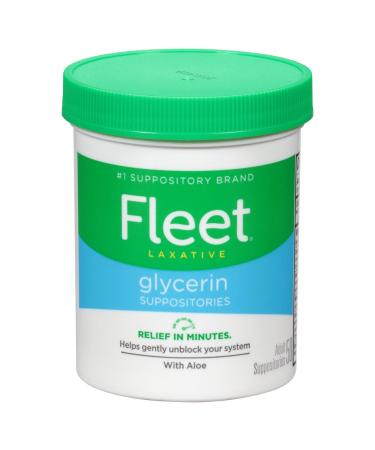 Colace Stool Softener Capsules 60 Count and Fleet Glycerin Suppositories for Constipation Relief 50 Count