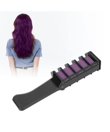 Portable Temporary Hair Chalk Comb Disposable One-Way Hair Color Chalk Comb Washable Hair Color Chalk Comb(Purple)