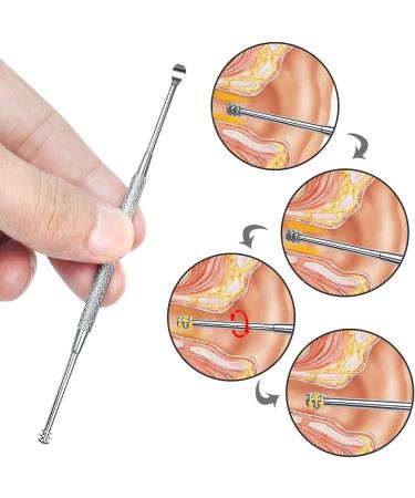 Ear Wax Remover 8 Pcs Earwax Removal Kit Reusable Stainless Steel Ear Cleaning Tool Set with Storage Box for Kids and Adults - Buy Online on GoSupps.com