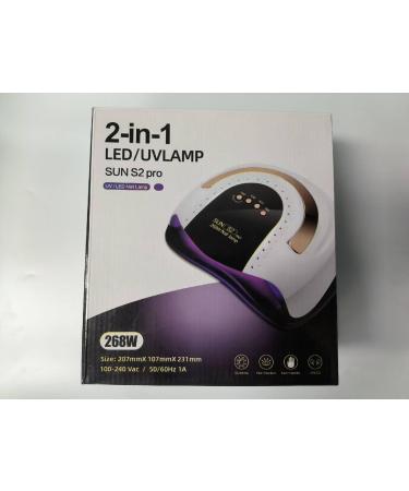 LKE UV Nail Lamp 268W Gel Nail Dryer with Automatic Sensor, 4 Timer Settings - Home & Salon Use | LED UV Lamp for Gel Nails - 21*23cm, White - Buy Online on GoSupps.com