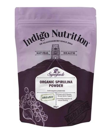 Indigo Herbs Organic Spirulina Powder 200g 200 g (Pack of 1)