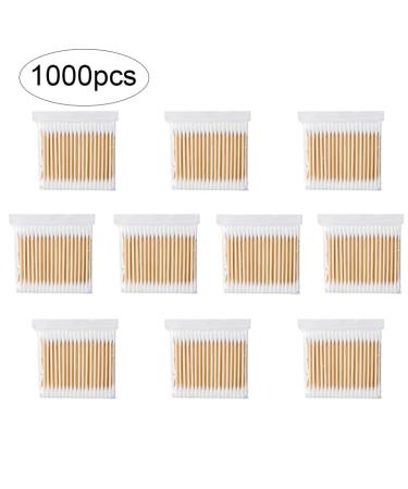 1000PCS Double Ended Cotton Swabs - Versatile Cotton Buds for Makeup Travel Ear Cleaning & Pet Care | Eco-Friendly Wooden Sticks - Buy Online on GoSupps.com